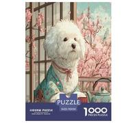 Bichon Frise Puzzle 1000 Piece Jigsaw Adults Kids Puzzles Perfect for Relaxation Whimsical Challenges Extra Fun Unique 1000pcs 70x50cm/1000pcs