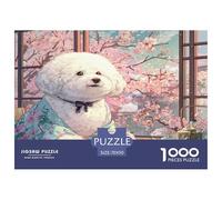 Bichon Frise Puzzle 1000 Pieces Jigsaw Adults Kids Puzzles Creative Challenge Games Home Decoration Inspirational Games Educational 1000pcs 70x50cm/1000pcs