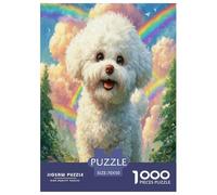 Bichon Frise Puzzle 1000 Pieces Jigsaw Adults Kids Puzzles Perfect for Relaxation Whimsical Challenges Extra Fun Unique 1000pcs 70x50cm/1000pcs