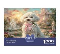 Bichon Frise Puzzle 1000 Pieces Jigsaw Adults Kids Puzzles Perfect for Relaxation Whimsical Challenges Extra Fun Unique 1000pcs 70x50cm/1000pcs