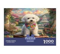 Bichon Frise Puzzle 1000Pc Jigsaw Adults Kids Puzzles Creative Challenge Games Home Decoration Inspirational Games Educational 1000pcs 70x50cm/1000pcs