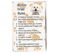 Bichon Frise Rules - Funny Pet Owner Quote - Dog Mum/Dad - Fridge Magnet - Novelty Gift