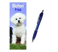 Bichon Frise Slim Calendar 2026 + EXCLUSIVE LIMITED EDITION PEN