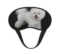 Bichon Frise White Dogs Pets Dogs Bichon Frise, Full Eye Covers Light Blocking Eye Masks Blackout Sleep Eye Muffs