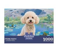 Bichon FrisePuzzles for Adults Game 1000 Pieces Home Decoration Challenging There Are Letters on The Back 38x26cm/1000pcs