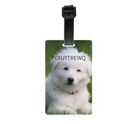 Bichon On The Grass Durable PVC Luggage Tag â€“ Personalized Name Tag for Suitcases, Backpacks & Travel Bags â€“ Easy Identification with Detachable Wrist Strap