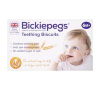 Bickiepegs Teething Biscuits – Natural, Dairy-Free, 6–36 months – 9 biscuits (38g, 1 pack)