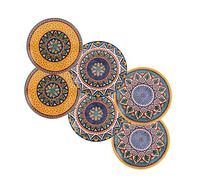 Bico Havana 15cm Ceramic Appetizer Plate, Set of 6, for Salad, Appetizer, Snacks, Microwave & Dishwasher Safe
