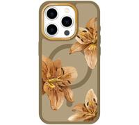 bicol Magnetic for iPhone 13 Pro Case, Cute Floral Matte Phone Cover | Compatible with MagSafe, Military Grade Drop Protection, Slim Fit Protective Phone Case for Women Girls