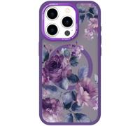 bicol Magnetic for iPhone 13 Pro Max Case, Cute Floral Matte Phone Cover | Compatible with MagSafe, Military Grade Drop Protection, Slim Fit Protective Phone Case for Women Girls