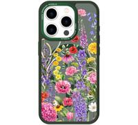 bicol Magnetic for iPhone 14 Pro Case, Cute Floral Matte Phone Cover | Compatible with MagSafe, Military Grade Drop Protection, Slim Fit Protective Phone Case for Women Girls