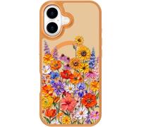 bicol Magnetic for iPhone 17 Case, Cute Floral Matte Phone Cover