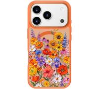 bicol Magnetic for iPhone 17 Pro Max Case, Cute Floral Matte Phone Cover | Compatible with MagSafe, Military Grade Drop Protection, Slim Fit Protective Phone Case for Women Girls