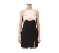 Bicolor Crystal Dress Chic Glamour, female, Just Cavalli, Short Dresses, Black, S, Dresses S
