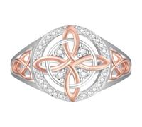 Bicolor Witches Knot Ring Vintage Jewelry Gift for Women | 14x14mm ring | 2.2mm width | Copper, smooth comfort