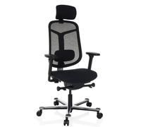 BICOLORE HIGH - High End Office Chair Black / Silver