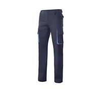VELILLA Men's 103004pantalón Bicolour Multibolsillos Trousers, Navy and Sky Blue, 50