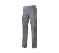 VELILLA Men's 103004pantalón Bicolour Multibolsillos Trousers, Grey and Sky Blue, 40
