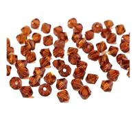 Bicone Glass Beads, Bicone Glass Crystal Beads Multicolor 3mm 4mm 6mm Pack of 260 for Jewelry Making(Z216,6mm)