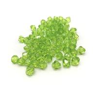 Bicone Glass Beads, Bicone Glass Crystal Beads Multicolor 6-10mm for DIY Jewelry Making(Green,10mm 50pcs)