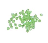 Bicone Glass Beads, Crystal Bicone Beads 4mm Multicolor Pack of 200 for DIY Jewelry Making(Light Green Ab)