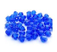 Bicone Glass Beads, Crystal Bicone Beads Multicolor 3mm 4mm 6mm Pack of 255 for Jewelry Making DIY(Color-15,4mm(About 90pcs))