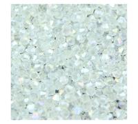 Bicone Glass Crystal Beads, 3mm Bicone Crystal Beads Pack of 200 Multicolor for Jewelry Making(304 White)