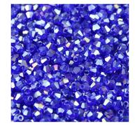 Bicone Glass Crystal Beads, Bicone Crystal Beads 3mm Pack of 200 Multicolor(310 Dark Blue)
