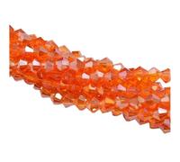 Bicone Glass Crystal Beads, Crystal Bicone Bead 4MM Transparent Green 100 Pcs for Jewelry Making DIY(035ab)