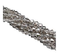 Bicone Glass Crystal Beads, Crystal Bicone Bead 4MM Transparent Green 100 Pcs for Jewelry Making DIY(022ab)