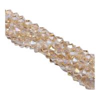Bicone Glass Crystal Beads, Crystal Bicone Bead 4MM Transparent Green 100 Pcs for Jewelry Making DIY(026ab)