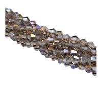 Bicone Glass Crystal Beads, Crystal Bicone Bead 4MM Transparent Green 100 Pcs for Jewelry Making DIY(021ab)