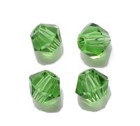Bicone Glass Crystal Beads, Crystal Bicone Beads 2-8mm Multicolor Pack of 5 for Jewelry Making(Grass Green,6mm 45pcs)