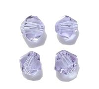 Bicone Glass Crystal Beads, Crystal Bicone Beads 2-8mm Multicolor Pack of 5 for Jewelry Making(Hole Green,6mm 45pcs)