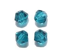 Bicone Glass Crystal Beads, Crystal Bicone Beads 2-8mm Multicolor Pack of 5 for Jewelry Making(Light Green,3mm 360pcs)