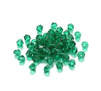 Bicone Glass Crystal Beads, Crystal Bicone Beads 3mm Multicolor 200 pcs for DIY Jewelry Making(Forest Green)