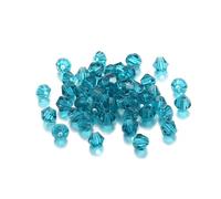 Bicone Glass Crystal Beads, Crystal Bicone Beads 3mm Multicolor 200 pcs for DIY Jewelry Making(Malachite Blue1)