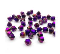 Bicone Glass Crystal Beads, Crystal Bicone Faceted Spacer Beads 3mm 4mm 6mm Multicolor 255 pcs for DIY Jewelry Making(J-36,4mm)