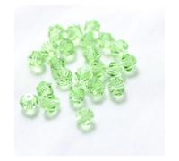 Bicone Glass Crystal Beads, Crystal Faceted Bicone Beads Multicolor 2-8mm Pack of 1185 pcs for DIY Jewelry Making(Light Green-02,8mm 35pcs)