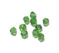 Bicone Glass Crystal Beads, Crystal Faceted Bicone Beads Multicolor 2-8mm Pack of 1185 pcs for DIY Jewelry Making(Grass Green,2mm 540pcs)