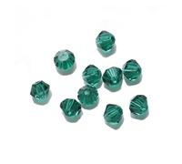Bicone Glass Crystal Beads, Crystal Faceted Bicone Beads Multicolor 2-8mm Pack of 1185 pcs for DIY Jewelry Making(Hole Green,3mm 330pcs)