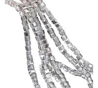 Bicone Glass Crystal Beads, Faceted Bicone Glass Beads Multicolor 2x2mm Pack of 180 Or 360 for DIY Jewelry Making(Transparent Gray,2 * 2mm About 180pcs)