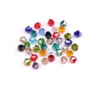 Bicone Glass Crystal Beads, Faceted Crystal Bicone Beads Multicolor 2-10mm(Ab Mixed,3mm 330pcs)