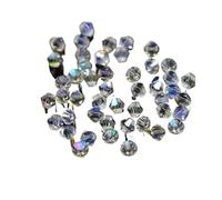 Bicone Glass Crystal Beads, Faceted Crystal Bicone Beads Multicolor 2-10mm(Imported Color,5mm 50pcs)