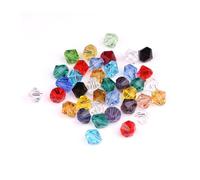 Bicone Glass Crystal Beads, Faceted Crystal Bicone Beads Multicolor 2-10mm(Pts Mixed,10mm 30pcs)