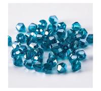 Bicone Glass Crystal Beads, Faceted Crystal Bicone Beads Pack of 260 Multicolor 3mm 4mm 6mm for Jewelry Making(Z212ab,6mm)