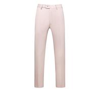 BiCophy Mens Formal Trousers Elasticated Waist Smart Rugby Trousers Straight Leg Flat Front Casual Business Office Work Pants Big&Tall Beige