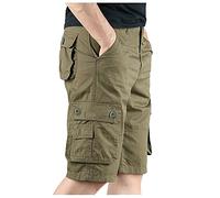 BiCophy Mens Oversize Cargo Shorts Plus Size Lightweight Outdoor Cycling Running Hiking Chino Shorts Loose Fit Cotton Solid Casual Combat Shorts Wild Work Pants with Multi Pockets Beige