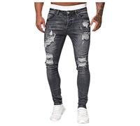 BiCophy Mens Ripped Jeans Slim Fit Distressed Denim Pants Distressed Tapered Leg Skinny Jeans Fashion Moto Biker Jeans Hipster Straight Leg Denim Jean Pants with Hole