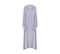 BiCophy Muslim One Piece Prayer Dress for Women Abaya Dress Islamic Middle East Dubai Turkey Maxi Abaya Kaftan with Hijab Full Length Dress Grey